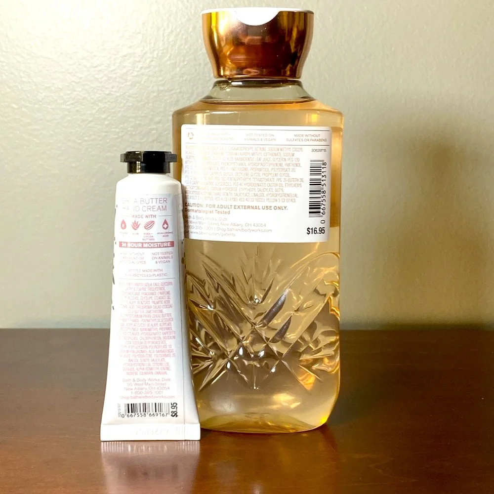 Bath & Body Works Pure Wonder Body Wash 10 FLOZ & Hand Cream 1 FLOZ